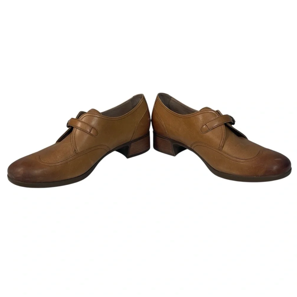 Dansko Livie Wingtip Oxford Shoes Womens 41 11 11.5 Monk Strap Tan Nappa Leather - Picture 4 of 7
